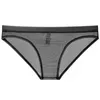 Underpants Men Ultra-thin Seamless Briefs Soft Breathable Ice Silk Full Transparent Mesh Underwear Low WaistUnderpants