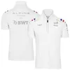 Polos para hombre Alpine Alonso 2022 F1 Racing Team Motorsport Outdoor Secado rápido Sports Riding Polo Lapel Shirt Fanáticos del automóvil Azul Blanco No se desvanece DXL3