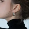 Hoop & Huggie Sterling Silver Chunky Earrings For Women Punk Ear Jewelry 2022 Wholesale Aretes Creole HuggiesHoop