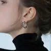 Hoop & Huggie Sterling Silver Chunky Earrings For Women Punk Ear Jewelry 2022 Wholesale Aretes Creole HuggiesHoop