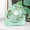 USB Desktop Fan Mini Personal Desk Cooler Refrigeração Silenciosa silenciosa 1200mAh Bateria 3 Gears Portátil Mini 360 para Escritório Home Tabela