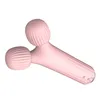 Double Head Toys Sexy Brinquedos de Recurso do Pescoço do Pescoço Para Mulheres Vibrador Adulto Varda de Rabbit Vibrtor Corporal pessoal Massagem elétrica