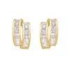 Stud Korean Fashion Jewelry Exquisite Zircon14K Real Gold Earrings Simple Temperament Luxury Women39s Prom Party EarringsStud S5722079