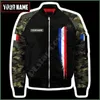 PLstar Cosmos France République 3D Imprimé Vol Bomber Vestes Manteau Survêtement Hiver Épais Surdimensionné Casual Manches Longues F37 220704