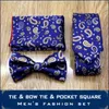 Boog bindjes heren magere stropdas sets paisley bordeaux rode marineblauw pochet verstelbare pre-gebonden tie silk emel2222