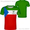 Ekvatoral Gine T Shirt DIY DIY Ücretsiz Özel İsim Numarası GNQ T-Shirt Po Giysileri Baskı Sol Değil Çatlamış Tshirt Jersey Casual 220702