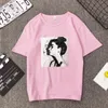 ファッションTシャツの女性春の夏の女の子プリント半袖Oネックコットンスパンデックス女性トップスリムフィットソフトTシャツWGNVTX184 W220422