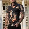 Modedesigner Style Men's Flower Shirt kan anpassa män avslappnad skjorta med alla logo2022