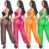 womens sexy two piece pants set see through pant suits sleeveless tank top long sheer wide legging trousers set lady summer wears