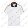 22ss Europa Italia letra impresa Polo Camiseta High Street Manga corta Correas Solapa polos camisas Pareja Mujer Hombre Diseñadores de moda camisetas de lujo