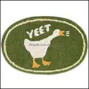 Cute Duck Bathroom Rug Funny Soft Bathtub Carpet Area Rugs Kitchen Floor Mats Nordic Welcome Doormat Chic Home Room Decor 220329 Drop Delive