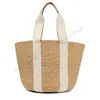 designer crossbody väskor mifuko woody raffia tote dam handväskor plånböcker vävd läder bucket bag med bokstäver sommar 48cm eller 17cm