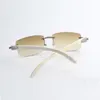 Medium diamond buffs sunglasses 3524012 with White horns sticks and 56 mm lens