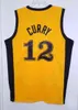 Xflsp # 12 Stephen Curry Retro Maglia da basket della scuola media Queensway Abbigliamento sportivo personalizzato per il ritorno al passato