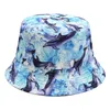 Double-Sided Bucket Hat Creative Strawberry Cherry Fruit Casual Cap Outdoor Sun Hat Wide Brim Hats