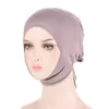 Мусульманские женщины Hijab Turban Bonnet Ислам подчеркивается подчеркивание Bonnet Soft Jersey Stretch Hijabswrap Headscarp Caps