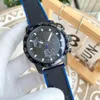 Men's Watch Quartz Movement Sapphire Mirror Leather Stainless Steel Strap Case Ceramic Dial Surface Diameter 45