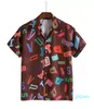 2022 nya säsongen Herr Kvinnor Fritidsskjortor Sommar Hawaii Style Knappslag Kofta Kortärmad Oversized skjorta Blusar toppar märkesdesigner