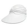 Szerokie brzegowe czapki duże sunhat dla kobiet na świeżym powietrzu Summer Hat Hollow Otwarta czapka Otwarta Ochrona dla dorosłych Visor Seaside Travel Beach