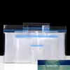 50pcs透明なプラスチックダブルジップロックシールフードパッケージングバッグ冷凍肥厚防水ポーチ