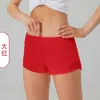 lu-07 Summer Breathable Quick Drying Sports ty Shorts Women's Solid Color Pocket Running Fitness Pants Princess Sports248f