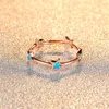 Bröllopsringar boho kvinnlig blå vit opal sten ring rosguld silver färg engagemang söt brudstjärna tunn för womenwedding4640366