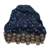 Vêtements ethniques perles de cape de capuche turban pour femmes Fashion Feme Female Enveloppez le chair de fruits musulmans