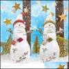 Party Decoration DIY Boże Narodzenie Snowman Wisiorek 2022 Lalki Żywiczne Rok Rok Rzemiosło Do Gift Home Decor Dorozumienia Dostawa 2021 Event Supplies Świąteczny G