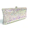 Evening Bags Women Silver Crystal Beaded Metal Day Clutches Bag Diamond Wedding Party Purse Bridal Gift Clutch HandbagEvening BagsEvening