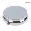 1st Liten Metal Round Pill Box Organizer Travel Piller Lagringsfack Boxar Medicinska tabletthållare Piller Splitter