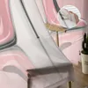 カーテンドレープピンクの女性ハイヒールバタフライチュールシアーウィンドウカーテンリビングルーム