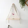 Nordic Norded Monted Stand Rack Cotton Liny Tkane Magazyn Rack Do Salonu Storage Home Schowek Ins Handmade Home Decoration