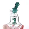 Hookah 6 '' Dab Rig Shower Bubbler Mini Bongs Tubos de ￡gua Junta f￪mea com tigela de vidro de 14 mm