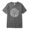 Xinyi Mens Tshirt 100%면 캐주얼 재미있는 수학 공식 인쇄 여름 느슨한 oneck t 셔츠 남성 짧은 슬리브 tshirt 남성 220608