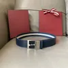 Counters Quality with men's fashion casual double-sided Belt fixed double sided design texture belt