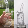 Pure Hookah Bubbler Recycler grube platformy Olej Dabber Glass Water Bongs 14 mm męski staw shisha rurki palenia Bong Recycler