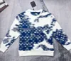 22ss Men Women designer Sweatshirts Hoodies tie dye blue letter print casual high quality fashion men white black XS-L