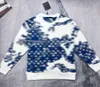 22ss Uomo Donna Designer Felpe Felpe con cappuccio tie dye blu lettera stampa casual alta qualità moda uomo bianco nero XS-XL