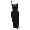 Casual Dresses Sexy Dress Hollow Out Spaghetti Strap Bodycon Maxi For Women Backless Cut Split Cocktail ClubwearCasual