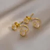 Stud mode Zircon avant et arrière boucles d'oreilles pour femmes 2022 bijoux coréen Simple boucles d'oreilles en gros Moni22