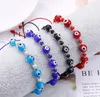 Turc Evil Blue Eye Perles Bracelet Corde Tressée Chaîne Coloré Cristal Perles Bracelets pour Femme