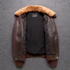 Bomber en cuir synthétique pour hommes, classique G1, peau de vache d'extérieur, 220823