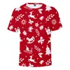 Męskie koszulki est świąteczna koszulka Wysokiej jakości wysokiej jakości koszulka o nokrecie 3D Casual Children Ubrania dla mężczyzn/kobiet/chłopców/dziewczęcy