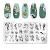 Nail Art Stamping Templates Plates Set Flower Butterfly Geometric Scheme Design Nails Image Stamp Stainless Steel Plates Manicure Tools