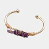 Natural Stone Bangle Jewelry Irregular Gold Plated Crystal Bangle Bracelet Tom Binns Bracelets Cuff Accessories 10 Styles9381107