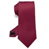 Kamber Cravatta da uomo Tinta unita 8 cm Cravatta jacquard di seta Cravatte rosse verdi per uomo Accessori da sposa per affari formali Goccia