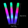 12153060PcsLot Glow Sticks Bulk Colorful LED Foam Stick Glow Sticks Cheer Tube RGB LED Glow in the Dark Light per Party 220630