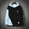 Japan Mode Stil Casual ONeck Frühling Herbst Schwarz Hoodie Sweatshirt Männer Dicke Fleece Hip Hop Hohe Streetwear Kleidung 220815