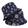 Berets wiad-hat Revractible Fisherman Hat Chapeau Cap Blue and White Porcelain Outdoor Caps for Women Menberets ELOB22