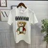 Designer women t shirt fashion luxury short sleeves senior Men summer T-shirts classic bear high quality breathable Pure cotton 26 kinds of choices top